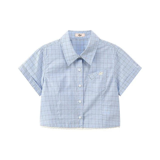 CHUU Shirts Women's Blue Plaid-0