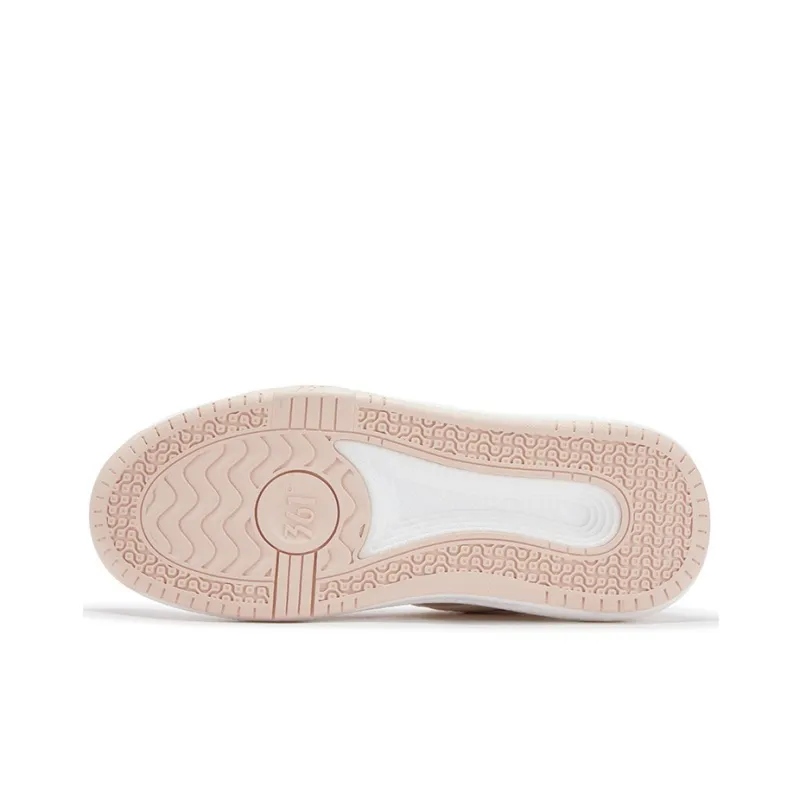 361° Rowing Boat Anti Slip Wear Resistant Low Top Skateboard Shoes Women's White Pink-4