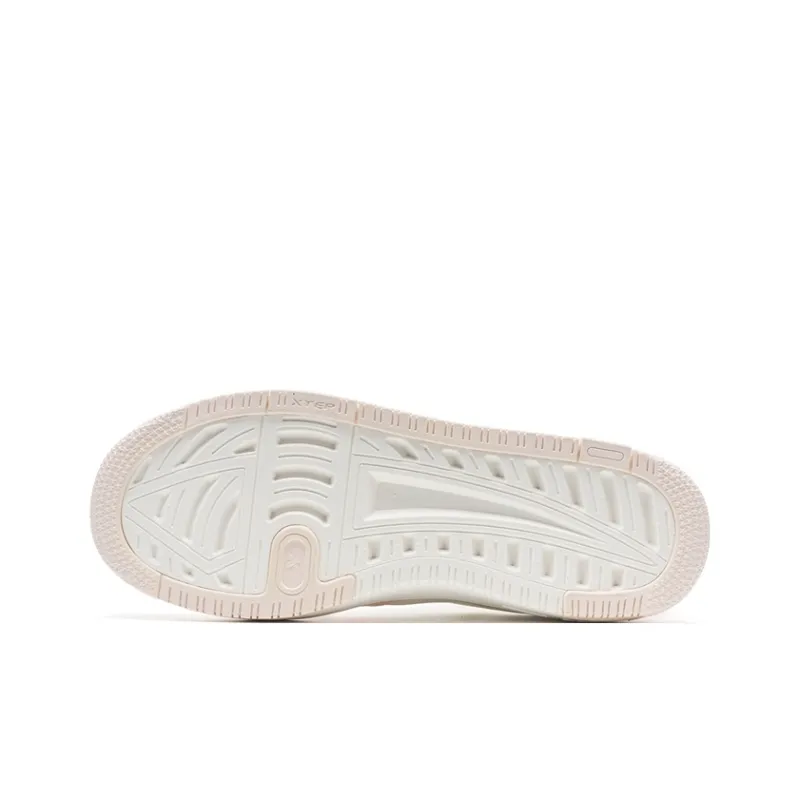 XTEP Clover White Wear resistant And Lightweight Low Top Skateboard Shoes Women's Pure Pink/Sail White-5