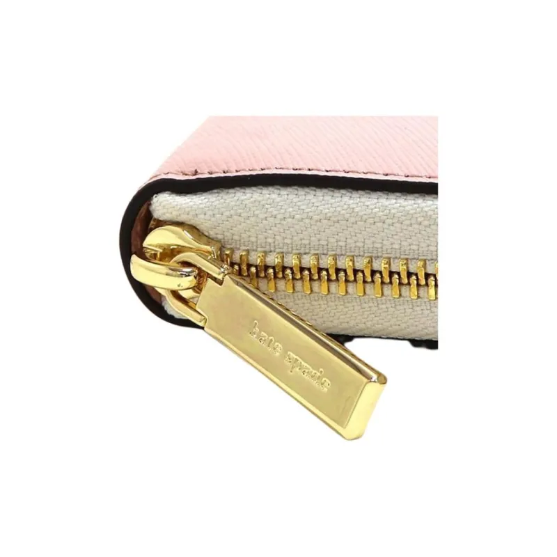 Kate Spade Leather Wallet Tubas Women's Rose Smoky & Ecru-8