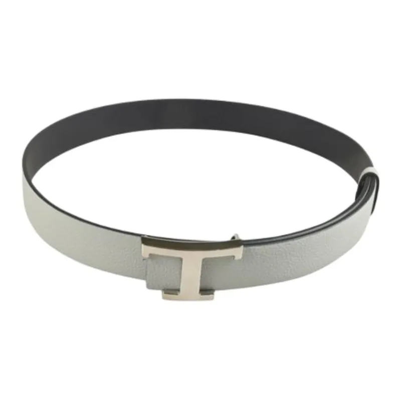 TOD'S Calfskin Leather Belts Women's Gray 2CM-0