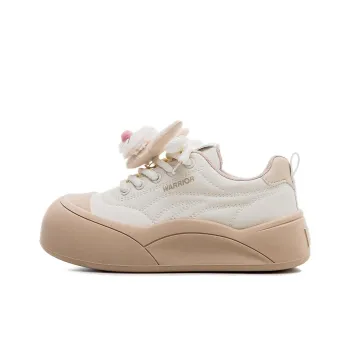 Warrior Lightweight Height Increasing Low Top Casual Shoes Women's Beige Khaki