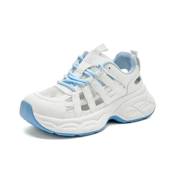 La Chapelle Abrasion Resistant Low Top Chunky Sneakers Women's Blue