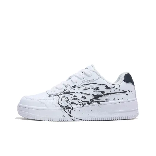 Jifffly Waterproof Abrasion Resistant Balance Low Top Skateboard Shoes Unisex White Black