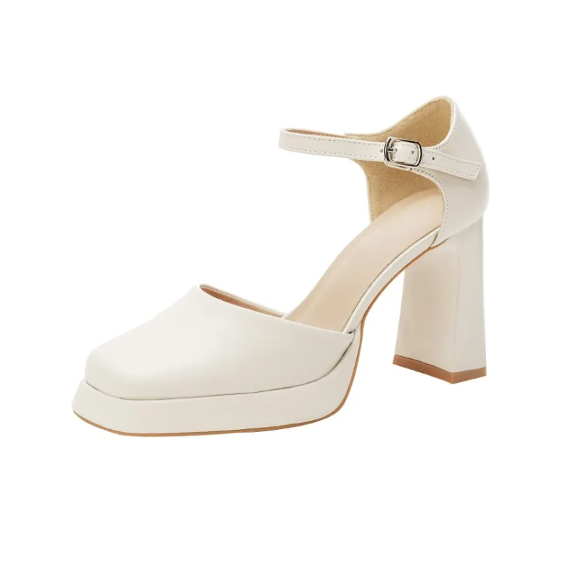Zubumei Chunky Heel High Heels Women's-0