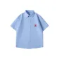[Short-Sleeved Shirt]Light Blue (Red Seal Chest Logo)
