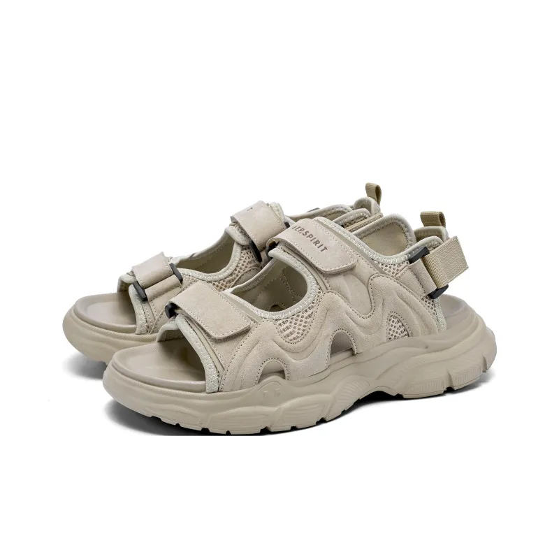 JEEP SPIRIT Beach Sandals Men's Beige-3