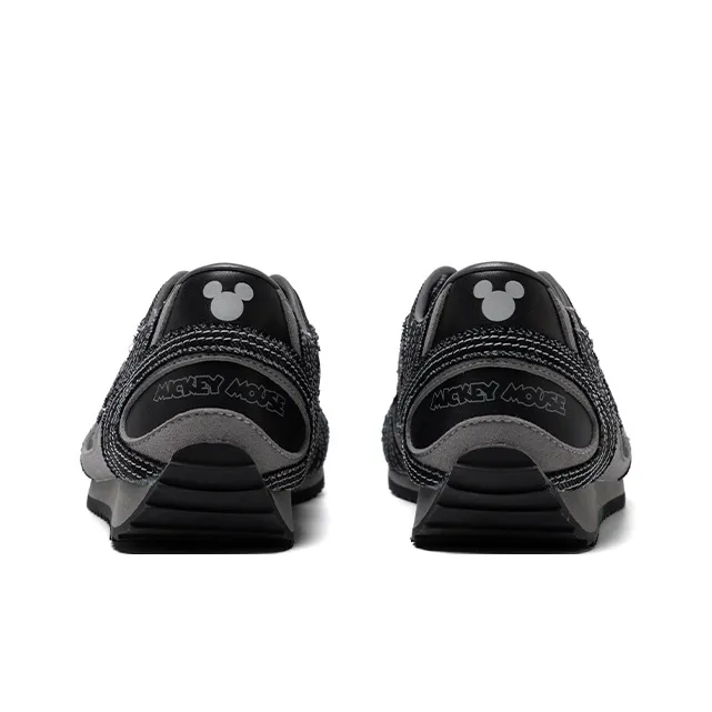 Disney x OLD ORDER Anti Slip Wear Resistant Low Top Casual Shoes Unisex Black Gray-3
