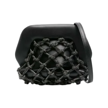THEMOIRE GEA Artificial Leather One Shoulder Clutch Women's Black