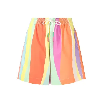 Mira Mikati Stripe print Drawstring waist Short Shorts