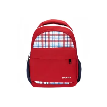 WICKBUEN Nylon Fabric Backpack Unisex Red/Blue
