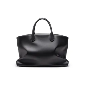 Chrisdien Deny Cow Leather Tote Handbag Women's Black