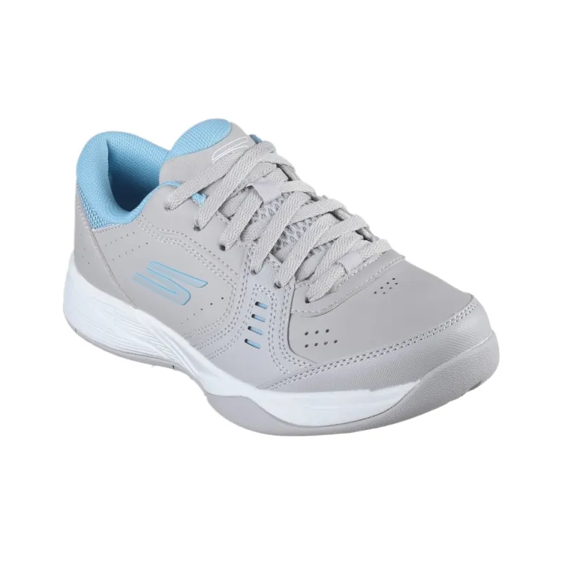 Skechers Viper Court Low Top Running Shoes Women's Gray Blue-2