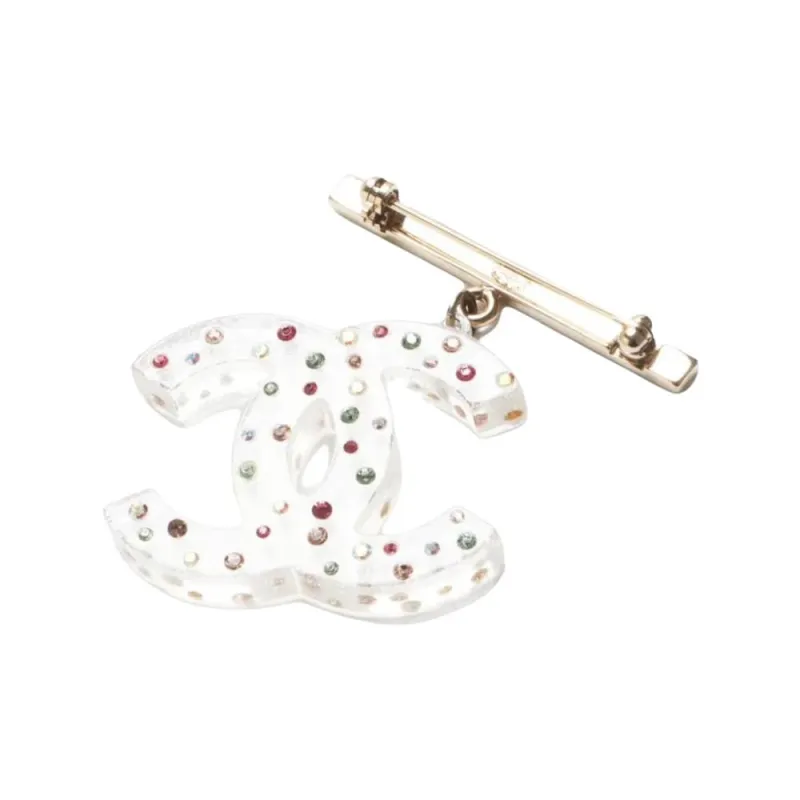 CHANEL 2004 Cc Logo Brooch-3