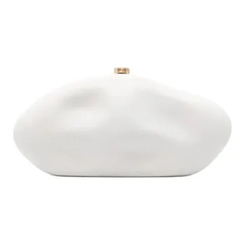 CULT GAIA Sheepskin Clutch Women's White
