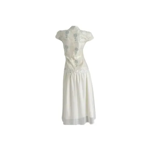 Flowers In Water Short Sleeved Dress Women's