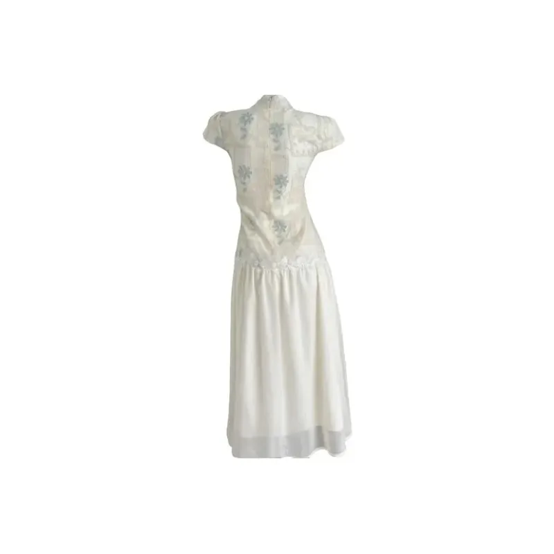Flowers In Water Short Sleeved Dress Women's-0