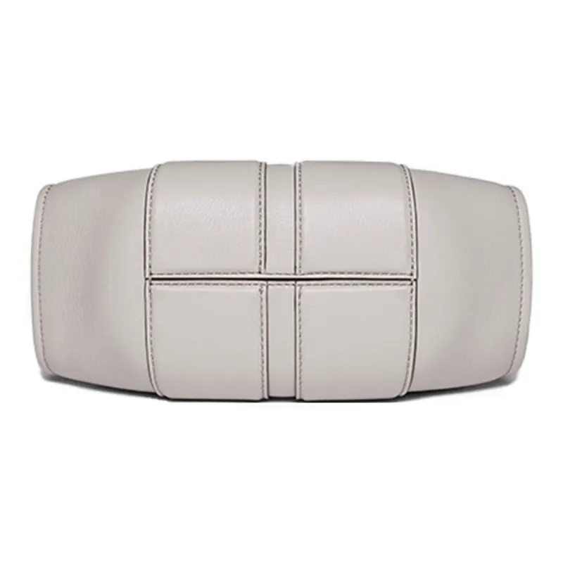 ZESH Cow Leather Handbag Trumpets Women's Porcelain Gray-4