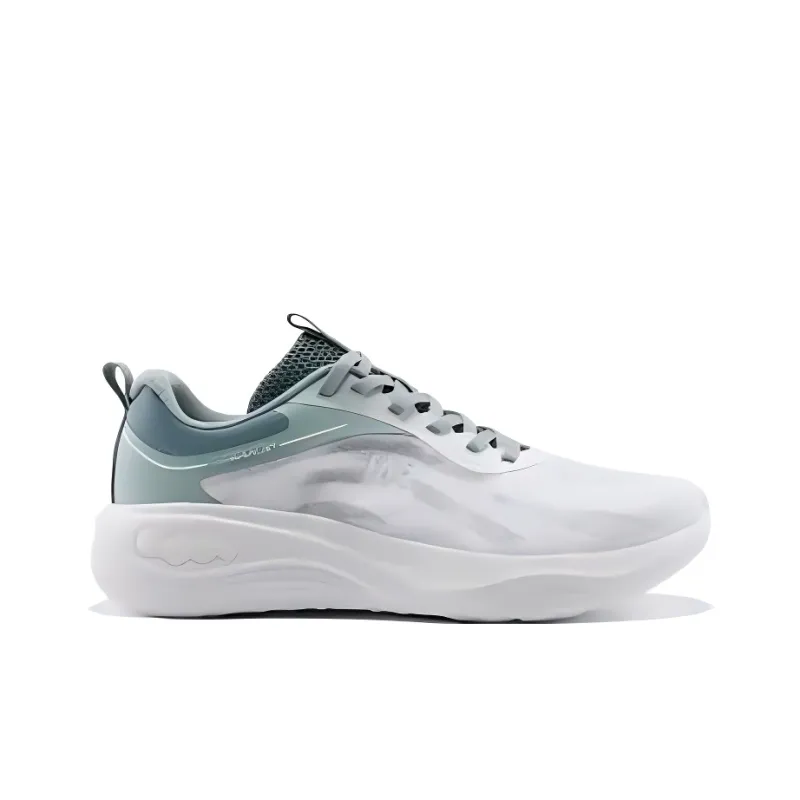 361° Cushioning And Breathable Low Top Training Running Shoes Men's White Green-1