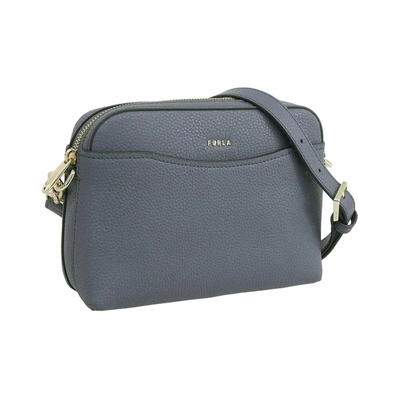 Furla Leather Shoulder Bag, Crossbody Bag Extra Large Women's Dark Gray-1