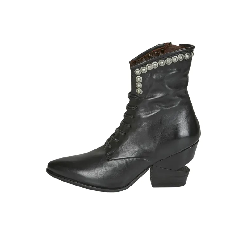 AirStep Tinget Lace Ankle Boots Women's Black-0