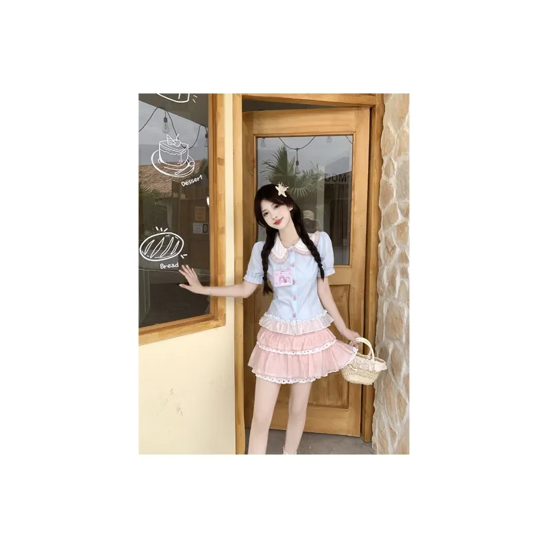 Mu Xiao Xin Two Piece Skirt Sets Women's-1