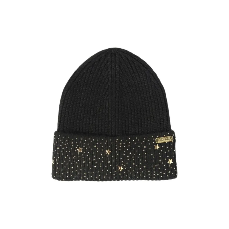BARBOUR Polyester Acrylic Beanies Women's Black-0