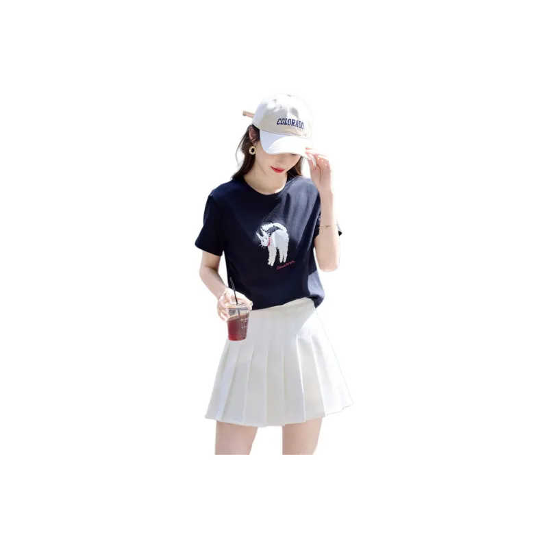 Still quiet T Shirts Women's Black-0