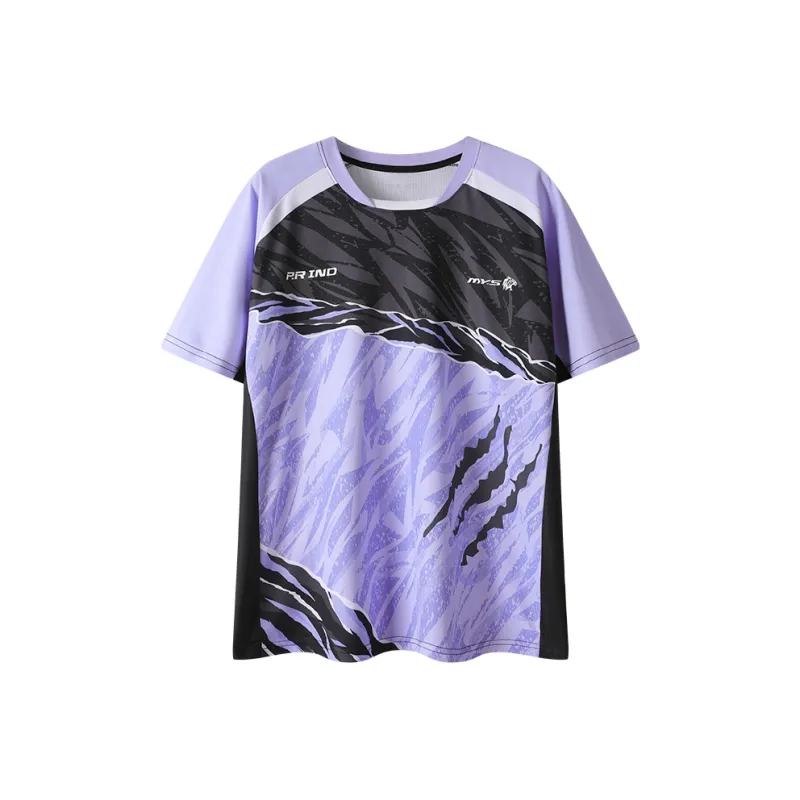 P.R IND Badminton Jersey Unisex Purple Tiger-0