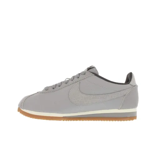 Nike Classic Cortez Anti Slip Wear Resistant Low Top Casual Shoes Women's Silver
