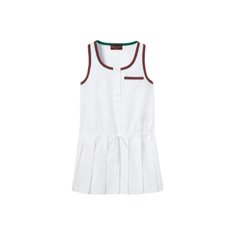 GUCCI Sleeveless Dress Women's White-0
