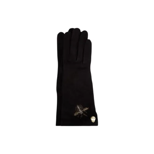 DIOR Leather Gloves Unisex Black