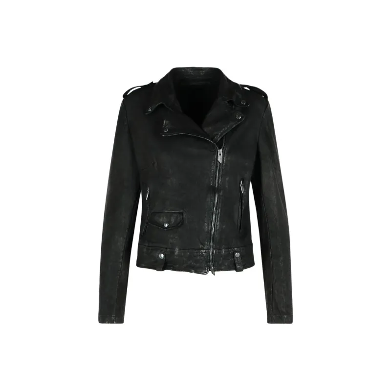 SALVATORE SANTORO SS25 Leather Jacket Women's Black-0