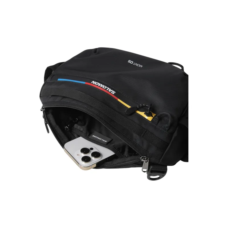 SALOMON Nylon Shoulder Bag, Crossbody Bag Unisex Black-4
