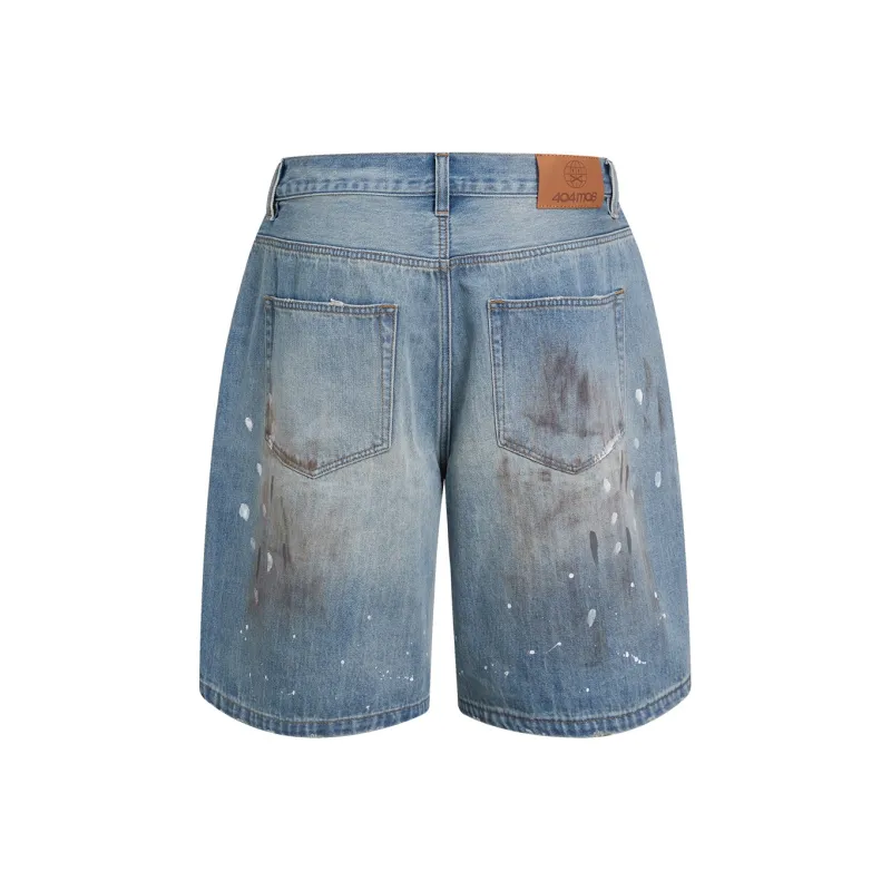 404MOB GANG Denim Shorts Unisex-1