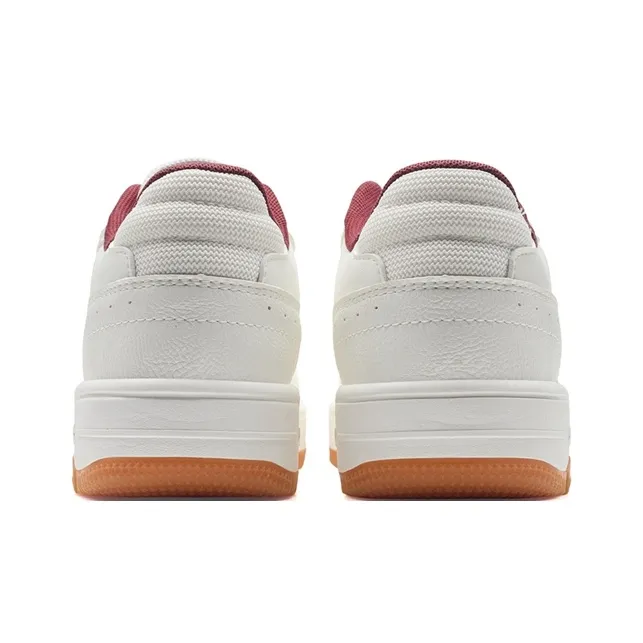 XTEP Wear resistant And Lightweight Low Top Skateboard Shoes Women's White Red-4
