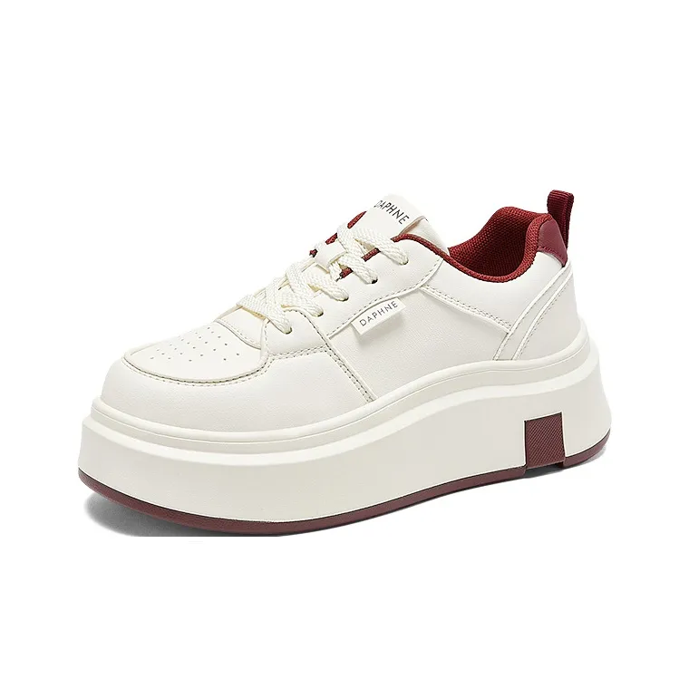 DAPHNE Low Top Skateboard Shoes Women's Red-1