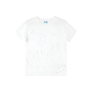 Crying Center Set in Sleeve T Shirt Women's Dusty Blue