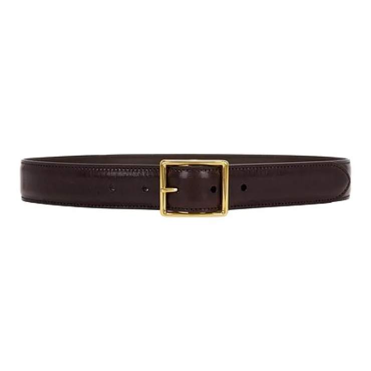NILI LOTAN Leather Belts Unisex Brown Width 3CM-2