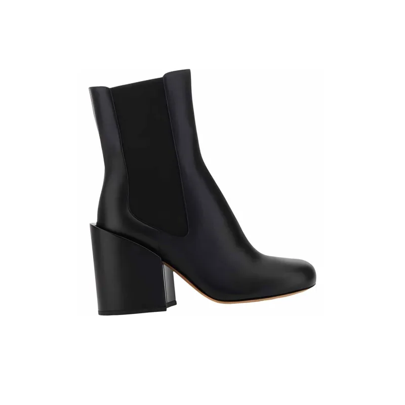 MaxMara Sportma Short Chelsea Boots 10cm Women's Black-1