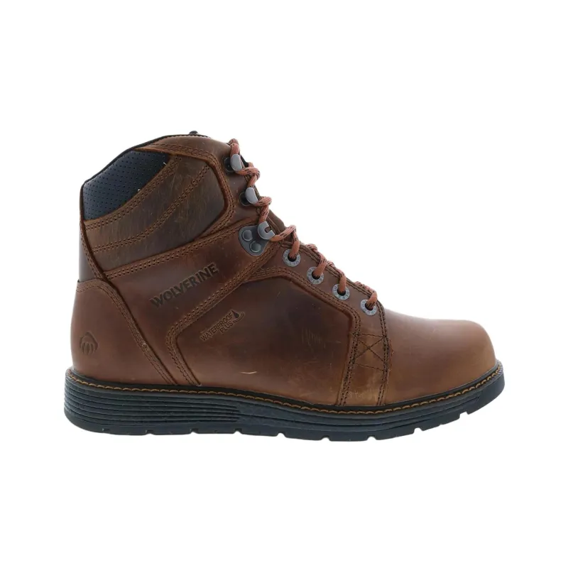 WOLVERINE Hellcat Ultraspring Wedge Waterproof 6' Boots Tobacco-1