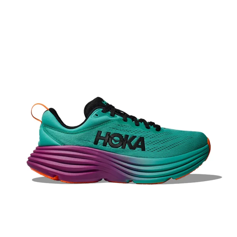 HOKA ONE ONE Bondi 8 Electric Aqua Black-1