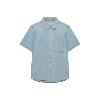 ARITZIA SS25 Denim Forum The '90s Vintage Shortsleeve Denim Shirt Women's