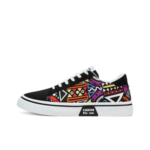 HUANAI Low Top Skateboard Shoes Men's Black
