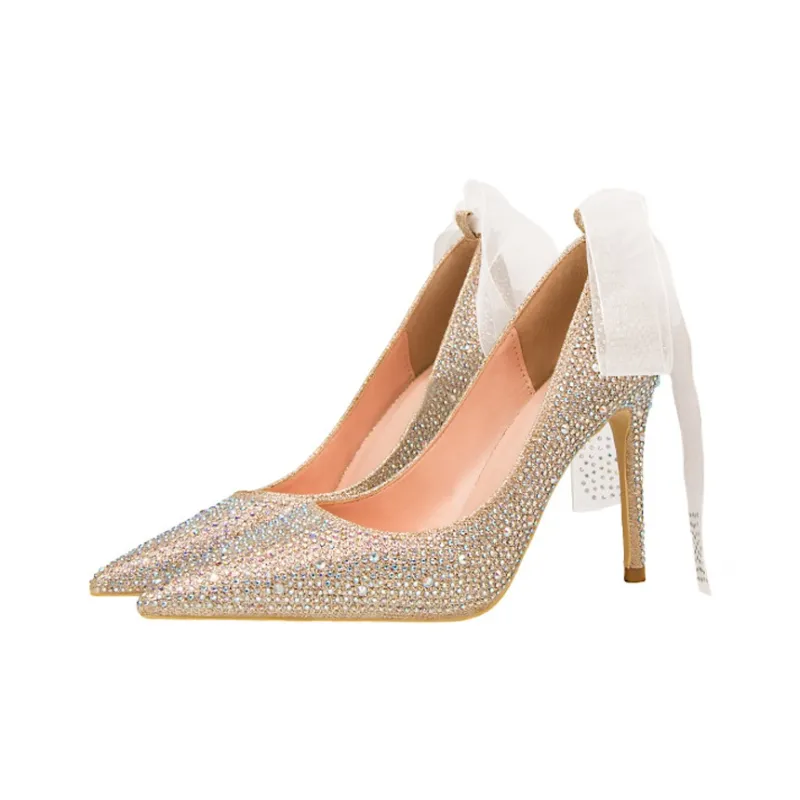 MCKP High Heels Women's Red/Gold/Silver-3