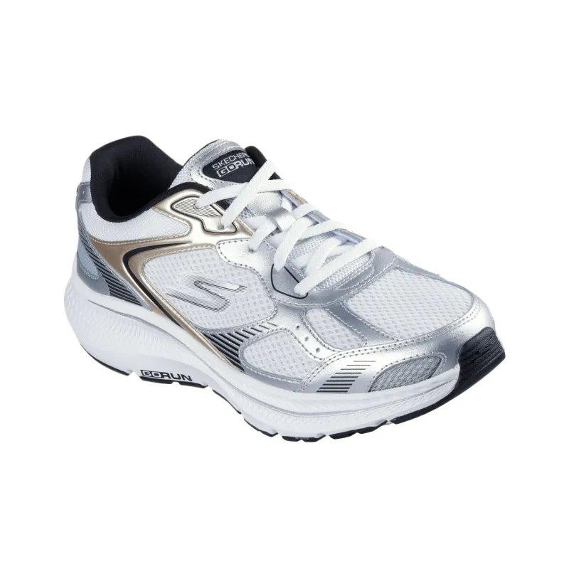 Skechers Low Top Casual Shoes Women's Silver-2