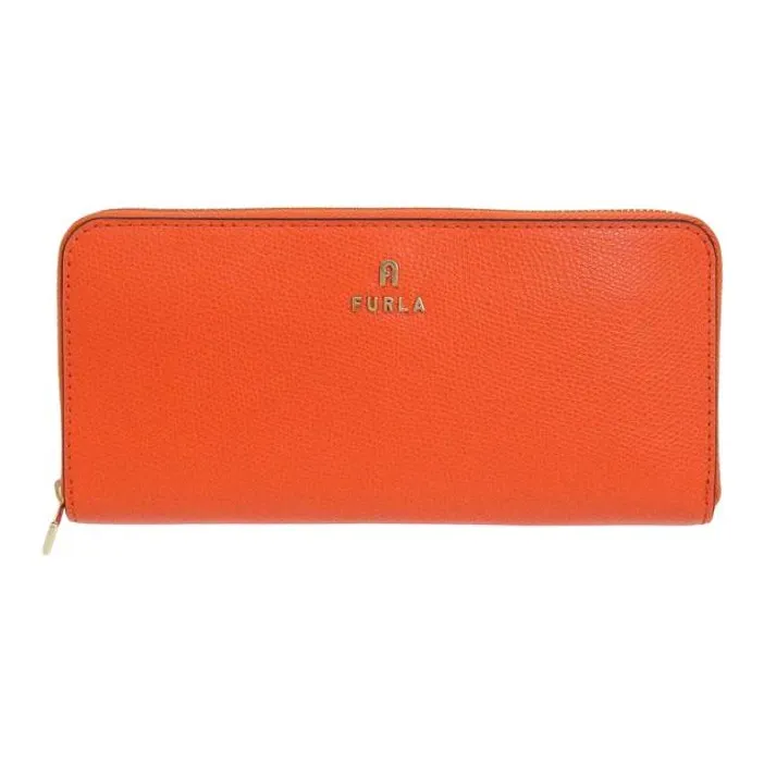 Furla Leather Wallet Women's Orange-0