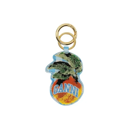 GANNI Metal, Calfskin Keychains Women's Multicolor