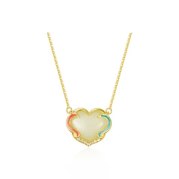 DVNRR Chalcedony Jade Necklaces Women's