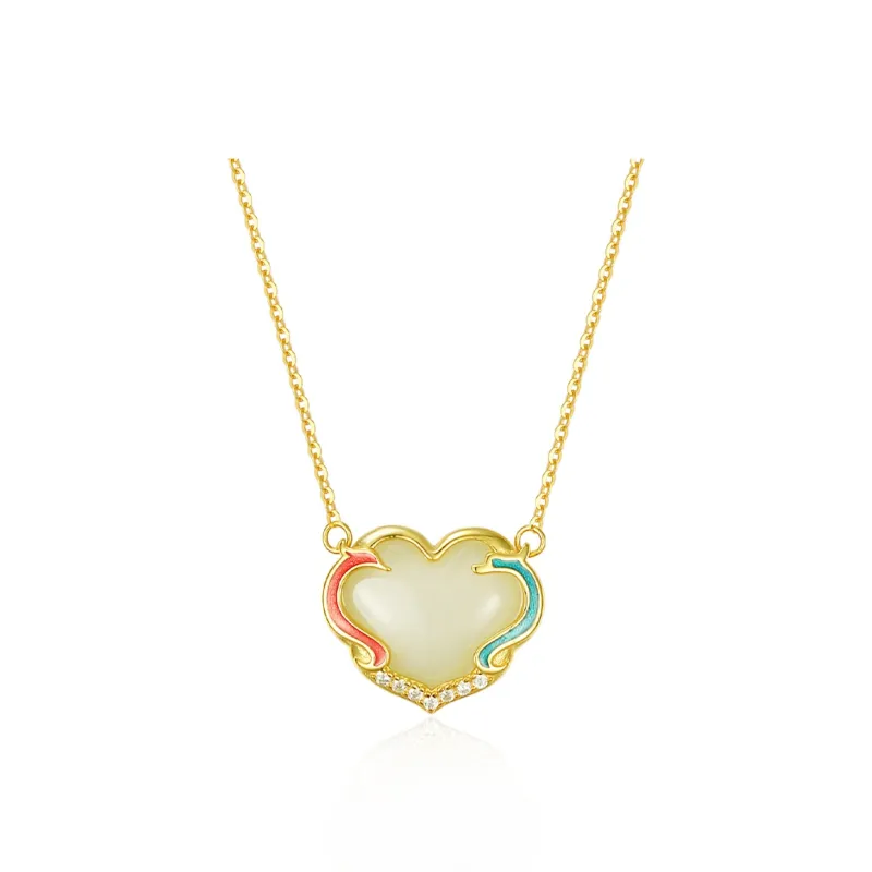 DVNRR Chalcedony Jade Necklaces Women's-0